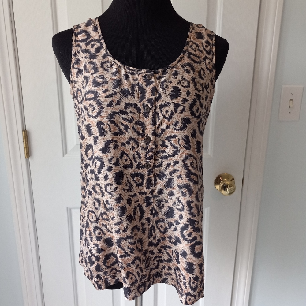 Silk Leopard Print Tanktop